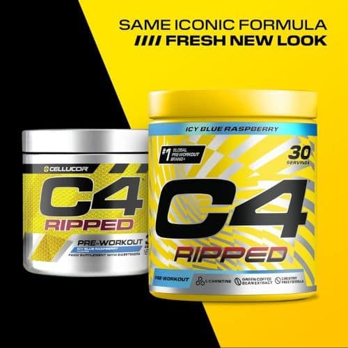 C4 Ripped Pre Workout Powder 30 Servings | Zero Sugar Pre Workout with 150mg Caffeine, 500mg L Carnitine, 1600mg Beta Alanine, 200mg Green Coffee Bean Extract ( 30 Servings )