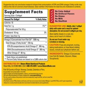 Nature Made, Fish Oil, Omega-3, 1200mg, (200 Softgels) Price in Bangladesh