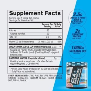 bpi cla carnitine nutrition facts