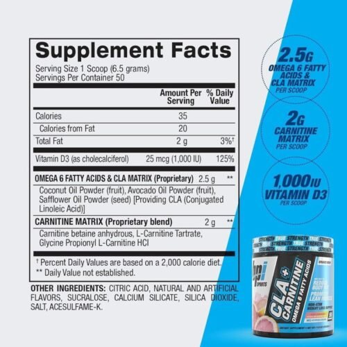 bpi cla carnitine nutrition facts