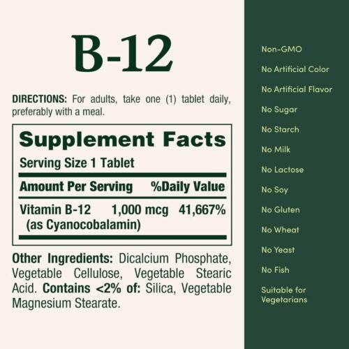 Nature's Bounty Vitamin B12 Price in Bangladesh