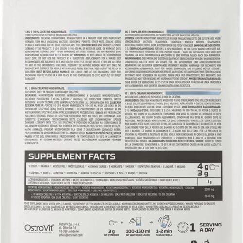 Ostrovit Creatine Monohydrate Price in Bangladesh