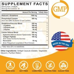 Liposomal Glutathione supplement facts