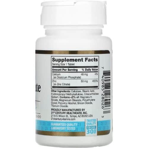 21St Century Zinc Citrate 50 Mg Tablets in Bangladesh