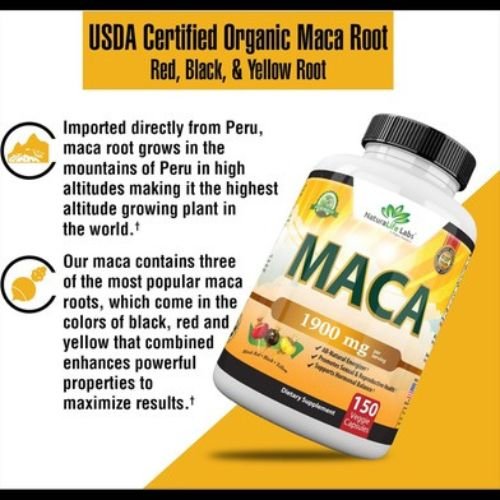 NaturaLife Labs Organic Maca 1900 mg Capsules Price in Bd