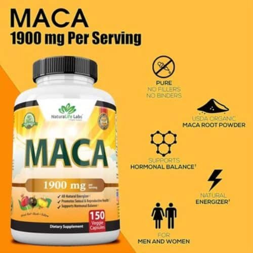 NaturaLife Labs Organic Maca 1900 mg Capsule Price in Bd