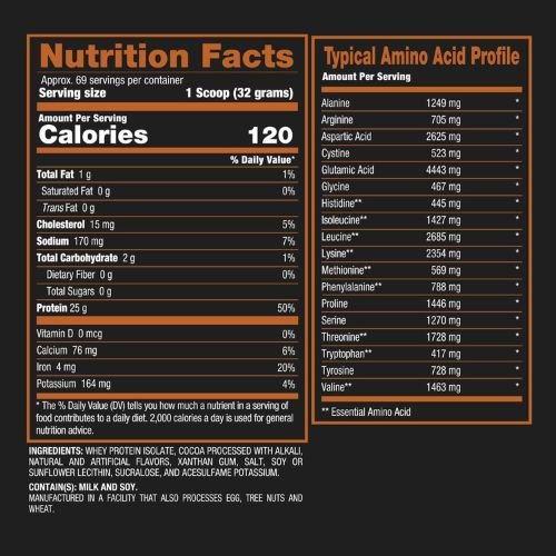 BPI ISO HD supplement facts