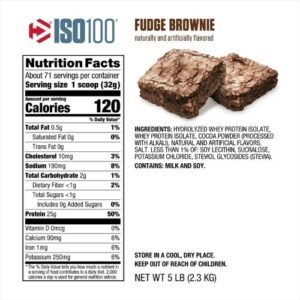 Dymatize iso 100 5lb Supplement Facts