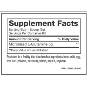 Gold-Glutamine-supplement-facts