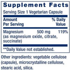 Life Extension Magnesium 500mg Capsules