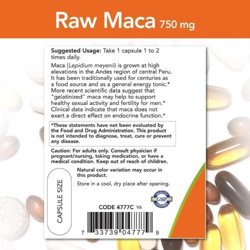 NOW Foods Maca 750mg capsules