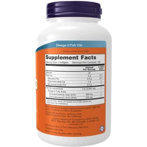NOW Foods Omega 3 Fish Oil in Bd