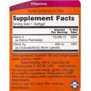 NOW Vitamin A & D Capsule