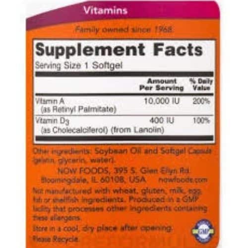 NOW Vitamin A & D Capsule