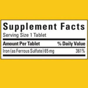 Nature Made Iron 65 mg Tablet