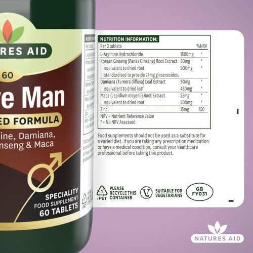 Natures Aid Active Man Tablet supplement facts