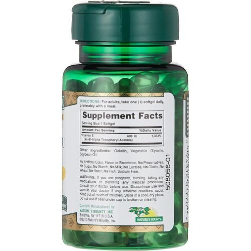 Nature's Bounty Vitamin E 400 IU in Bd