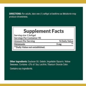 Nature's Bounty melatonin 5 mg
