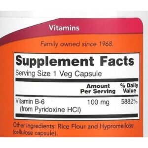 Now Foods B-6 100 Mg Capsules