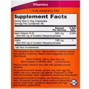 Now Niacin 250 mg