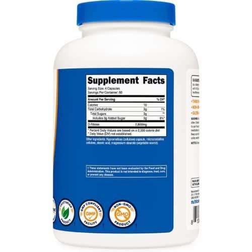 Nutricost D Ribose 2800Mg Capsule Price in Bangladesh