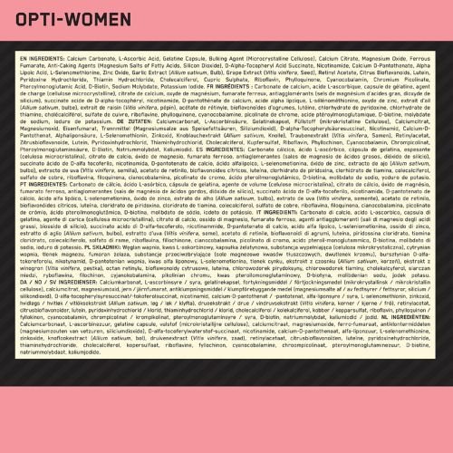Opti-Women Multivitamin Supplement fact