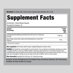Piping Rock Ashwagandha 4500 Mg (120 Capsules)