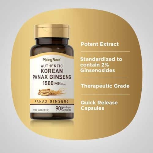 Piping Rock Authentic Korean Panax Ginseng 1500mg capsule Price in Bangladesh 