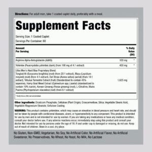 Piping Rock Hard Max Tablet Supplement facts