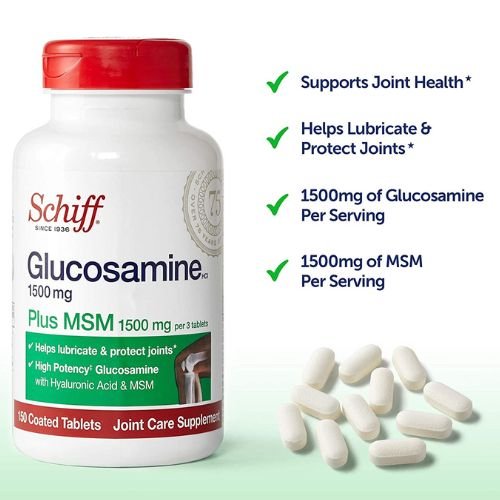 Schiff Glucosamine 1500mg Plus MSM and Hyaluronic Acid