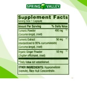 Spring Valley Turmeric Curcumin 500 mg