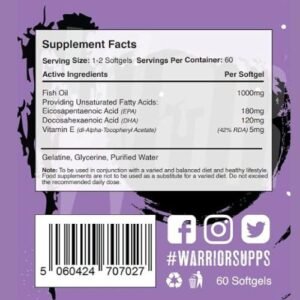 Warrior Omega Fish Oil Nutritional Facts