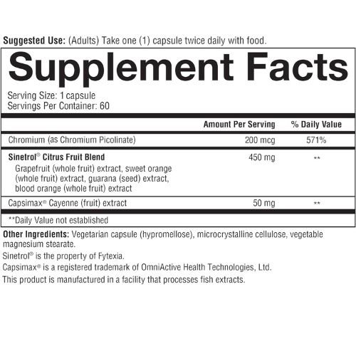 Youtheory Daily Fat Burner Supplement Facts