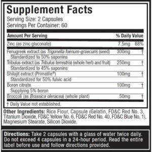 muscletech alphatest nutrition facts