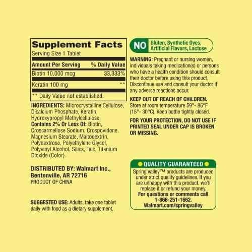 Spring Valley Biotin 10000 mcg