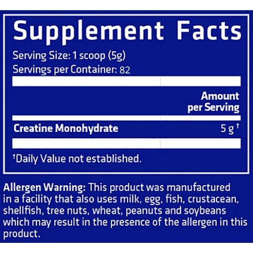 usn pure creatine monohydrate powder nutrition facts
