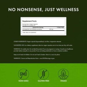 Swanson Ashwagandha Capsules Supplement facts