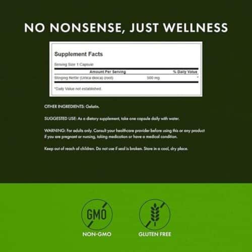 Stinging Nettle Root 500 mg 100 Capsules price in bangladesh