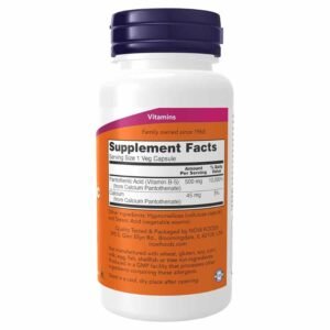 NOW Foods Supplements, Pantothenic Acid (Vitamin B-5) 500 mg, B-Complex Vitamin(100 Capsules) price in Bangladesh