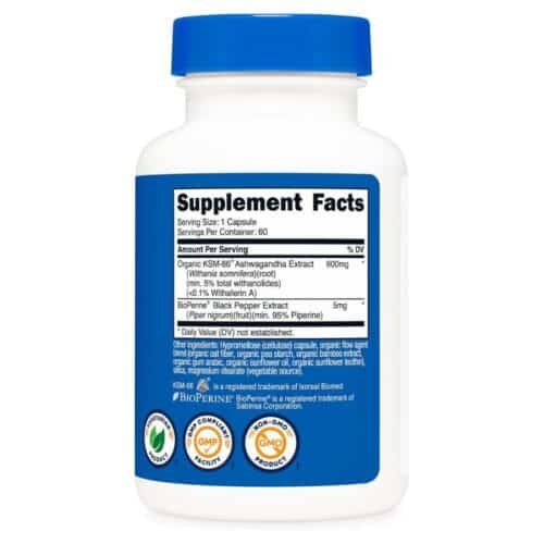 Nutricost KSM-66 Ashwagandha Root Extract 600mg(60 Capsules) price in Bangladesh