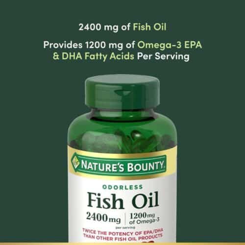 Nature's Bounty Odorless Fish Oil, 1200mg Omega-3(90 Softgels) price in Dhaka