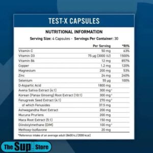 Applied Nutrition TEST-X Testosterone Support(120 Capsules)
