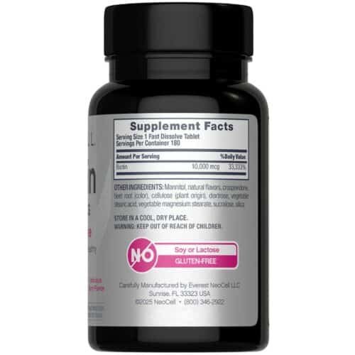  NeoCell Biotin 10000 Mcg Fast Dissolve for Healthy Hair & Skin (180 Tablets) price in Bangladesh