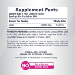  NeoCell Biotin 10000 Mcg Fast Dissolve for Healthy Hair & Skin (180 Tablets) price in Dhaka