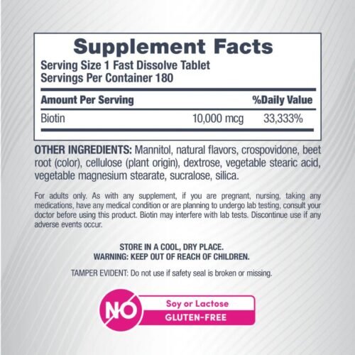  NeoCell Biotin 10000 Mcg Fast Dissolve for Healthy Hair & Skin (180 Tablets) price in Dhaka