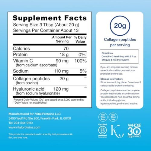 Vital Proteins Collagen Peptides Powder Advanced(13 Servings) price in Dhaka