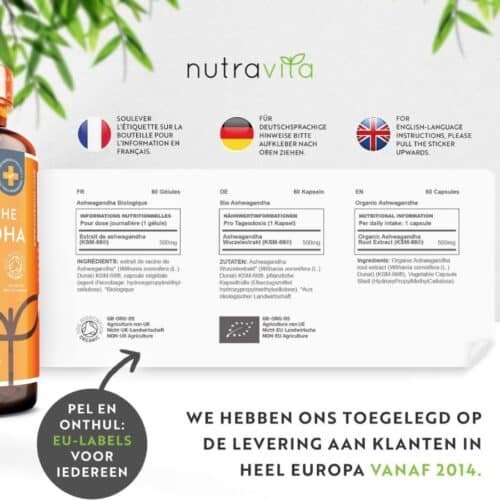 Nutravita 500mg Premium KSM-66 Ashwagandha(60 Capsules)