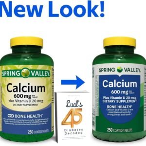 Spring Valley Calcium 600 mg Plus Vitamin D3, (250 Tablets) price in Bangladesh