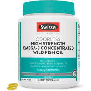 Swisse Wild Fish Oil Omega 3 Supplements for Women and Men 400 Softgel Pills in Bangladesh