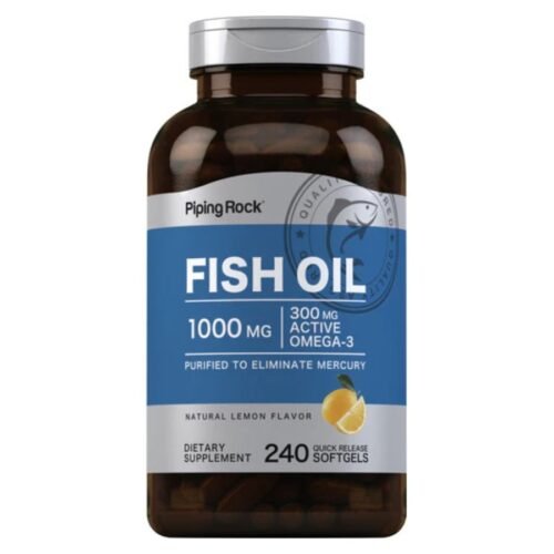 PipingRock Omega-3 Fish Oil Lemon Flavor 1000 mg 240 Softgels price in Bangladesh